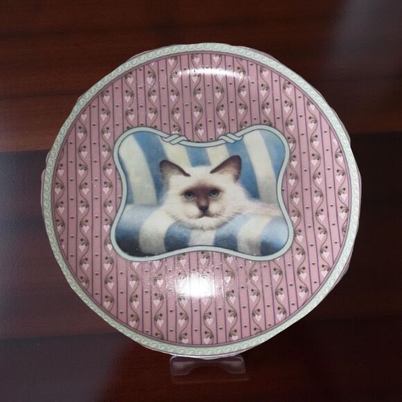 3 Kitten Lynn Hollyn’s Town & Country Collector Plate Toscany Japan - Picture 4 of 4